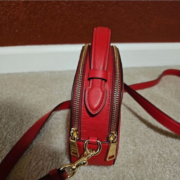 Coach Red Quilted Leather Crossbody Bag - Picture 5 of 9